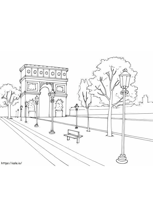 Arc De Triomphe 1 coloring page