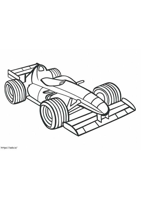 Formula 1 kilpa-auto 2 värityskuva