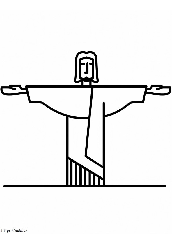 Rio De Janeiro Cristo Redentor para colorear
