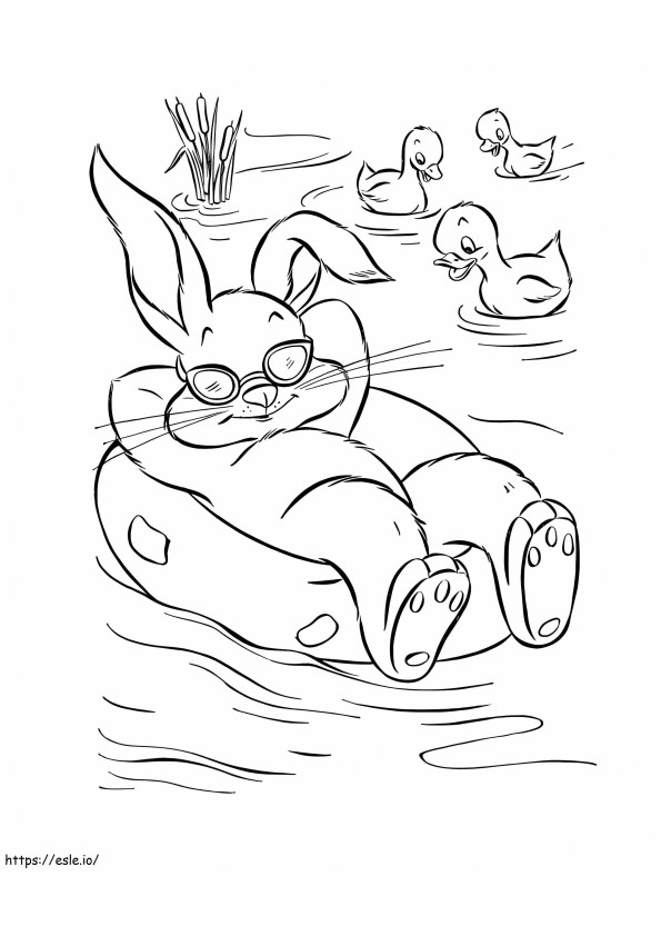 Rabbit Relaxing coloring page