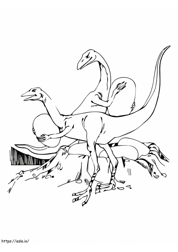 Dinozaury Saurischian do druku kolorowanka