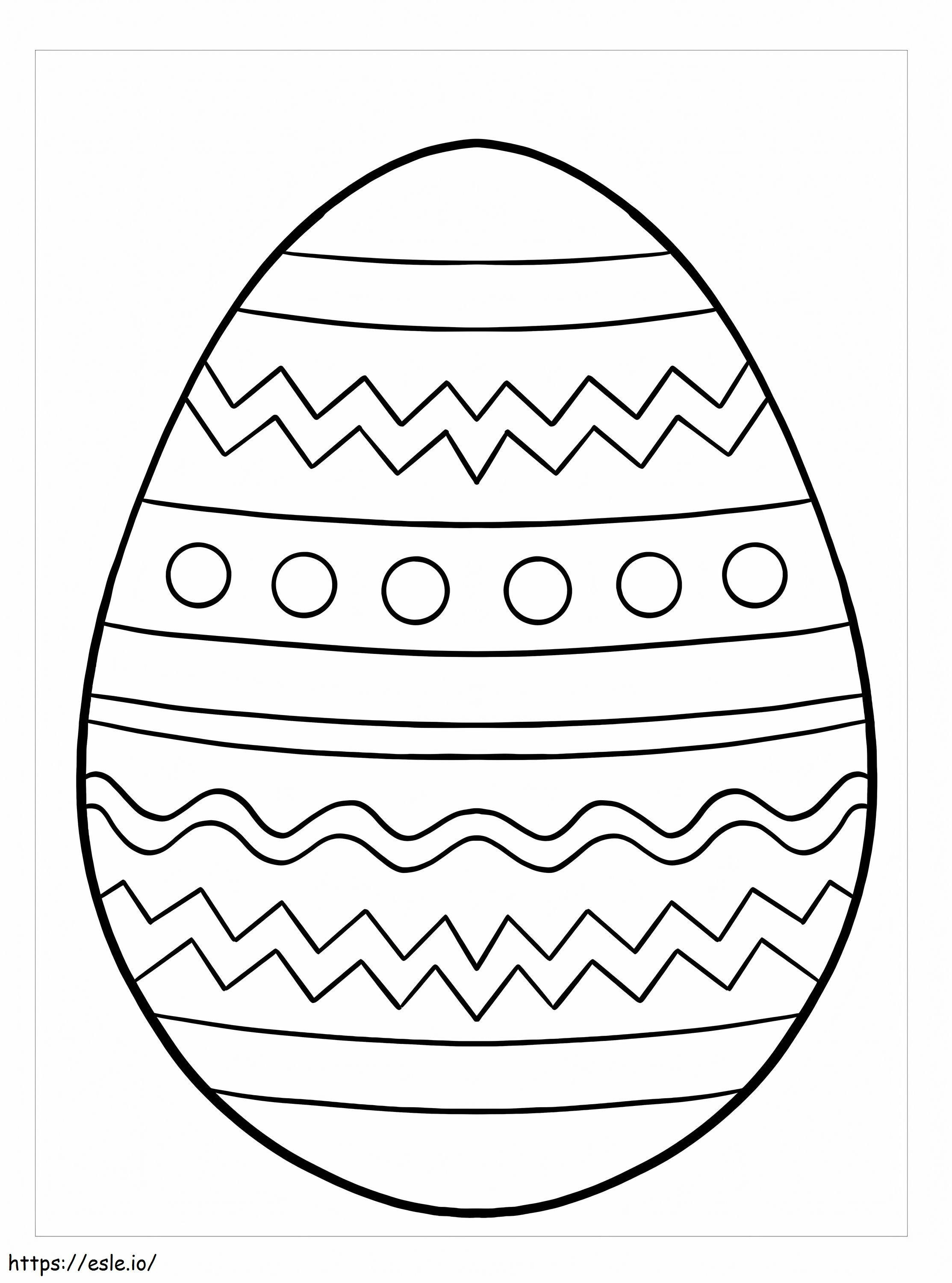 Coloriage Adorable œuf de Pâques à imprimer dessin