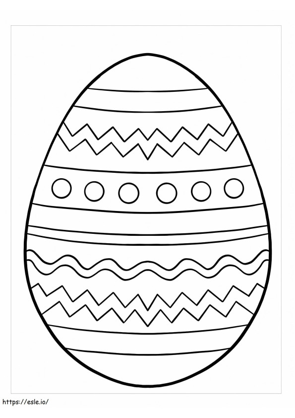 Adorabile uovo di Pasqua da colorare