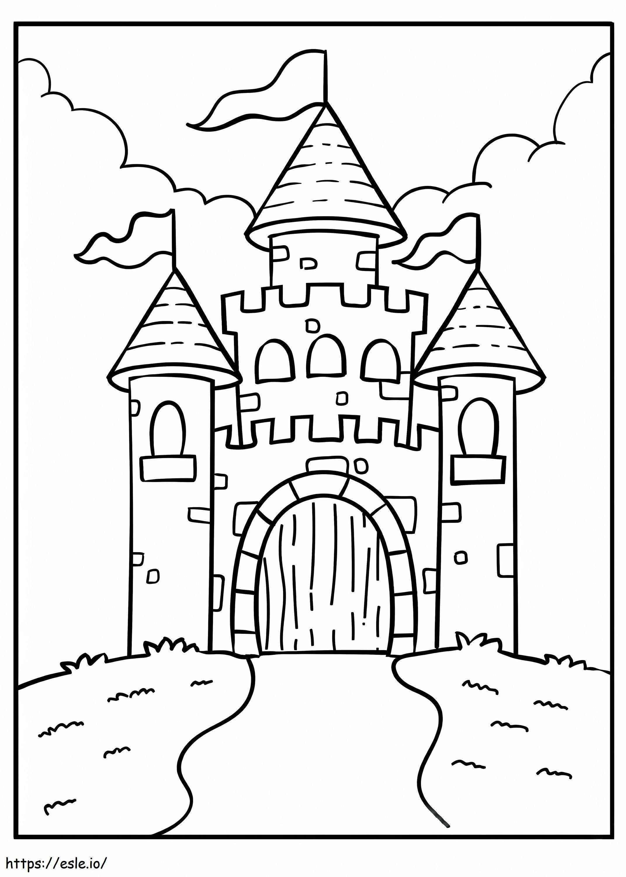 Basic Castle coloring page