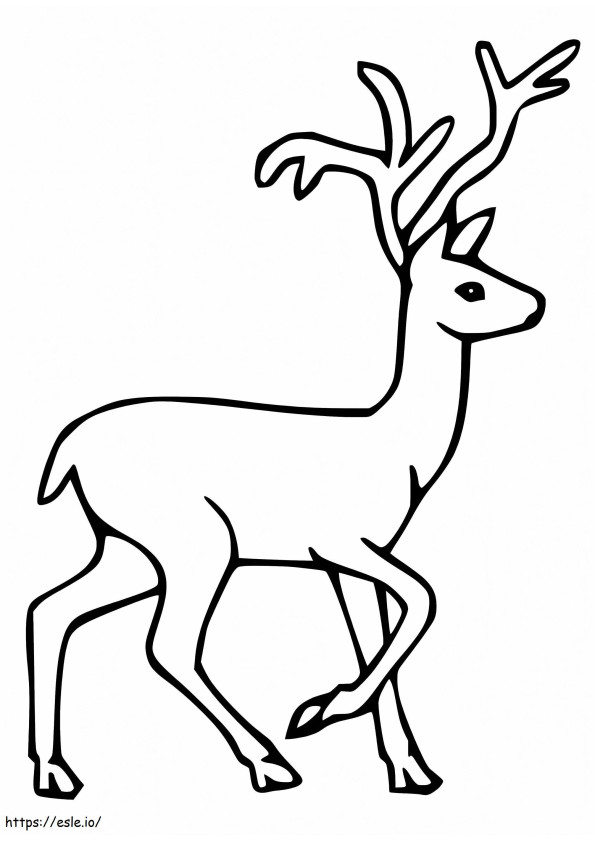 Red Deer Walking Coloring Pages: Free Printable Pages for Kids to Color