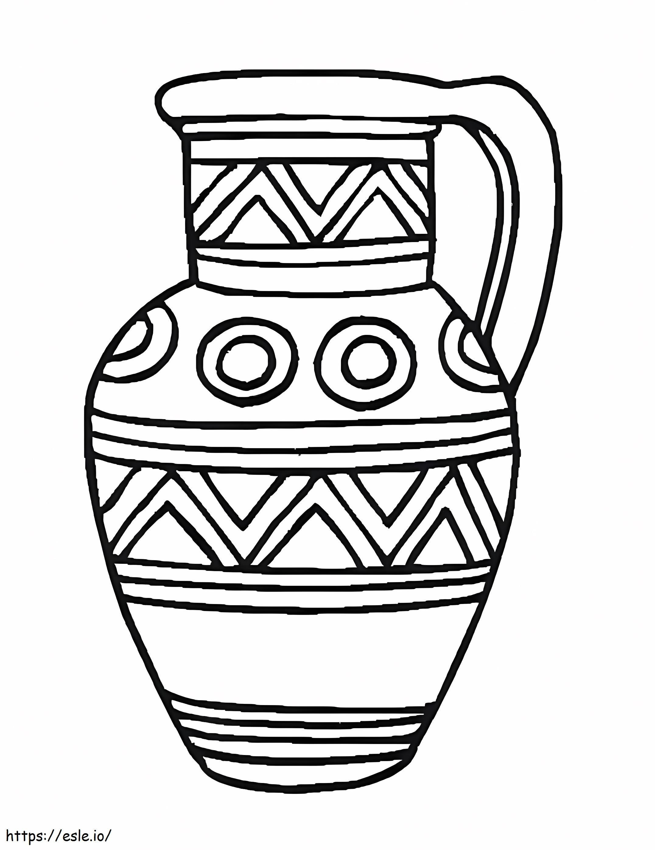 Vaso egiziano da colorare