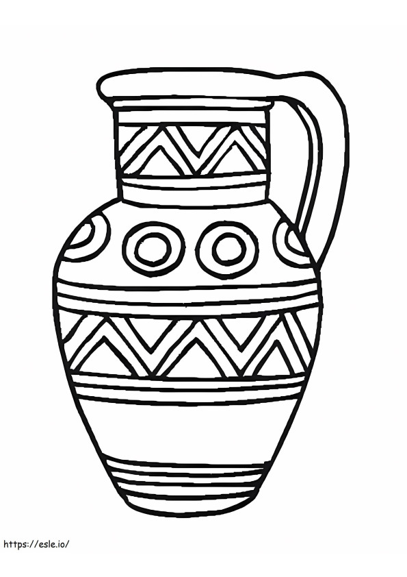 エジプトの花瓶 ぬりえ - 塗り絵