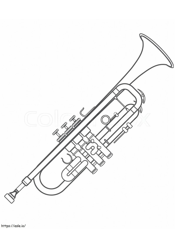 Normaali trumpetti 1 värityskuva