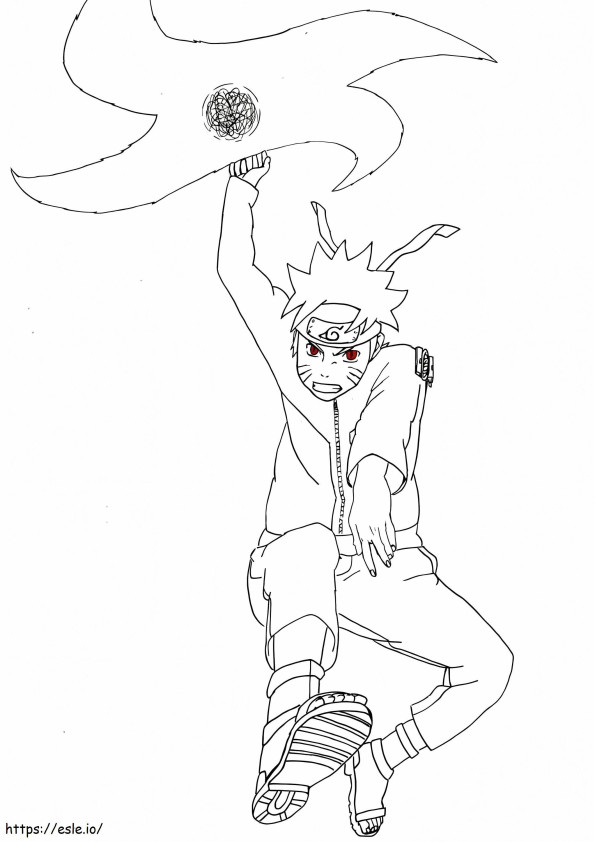 Poder de Naruto 724X1024 para colorir