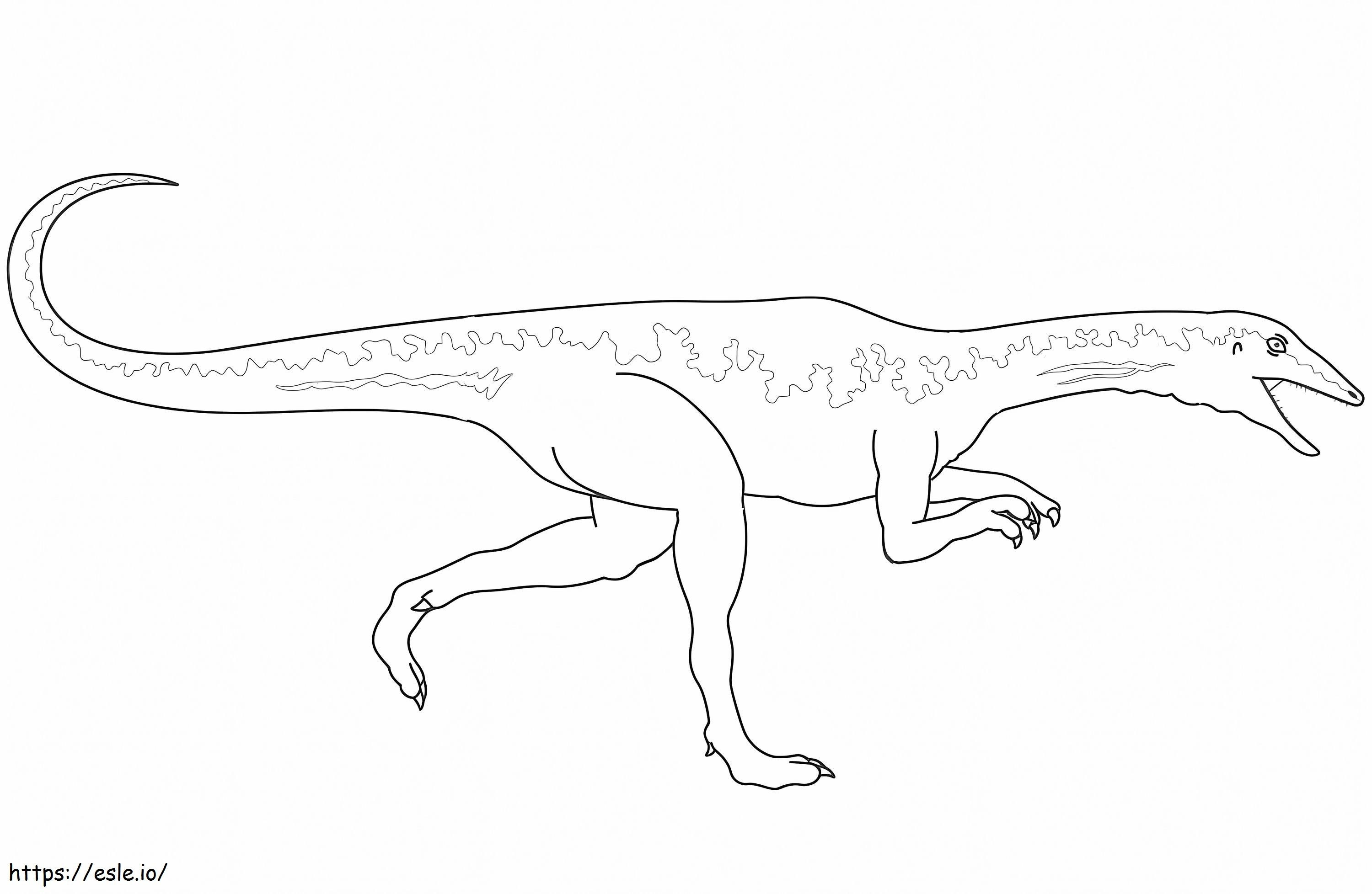 Coloriage Vélociraptor dinosaure à imprimer dessin