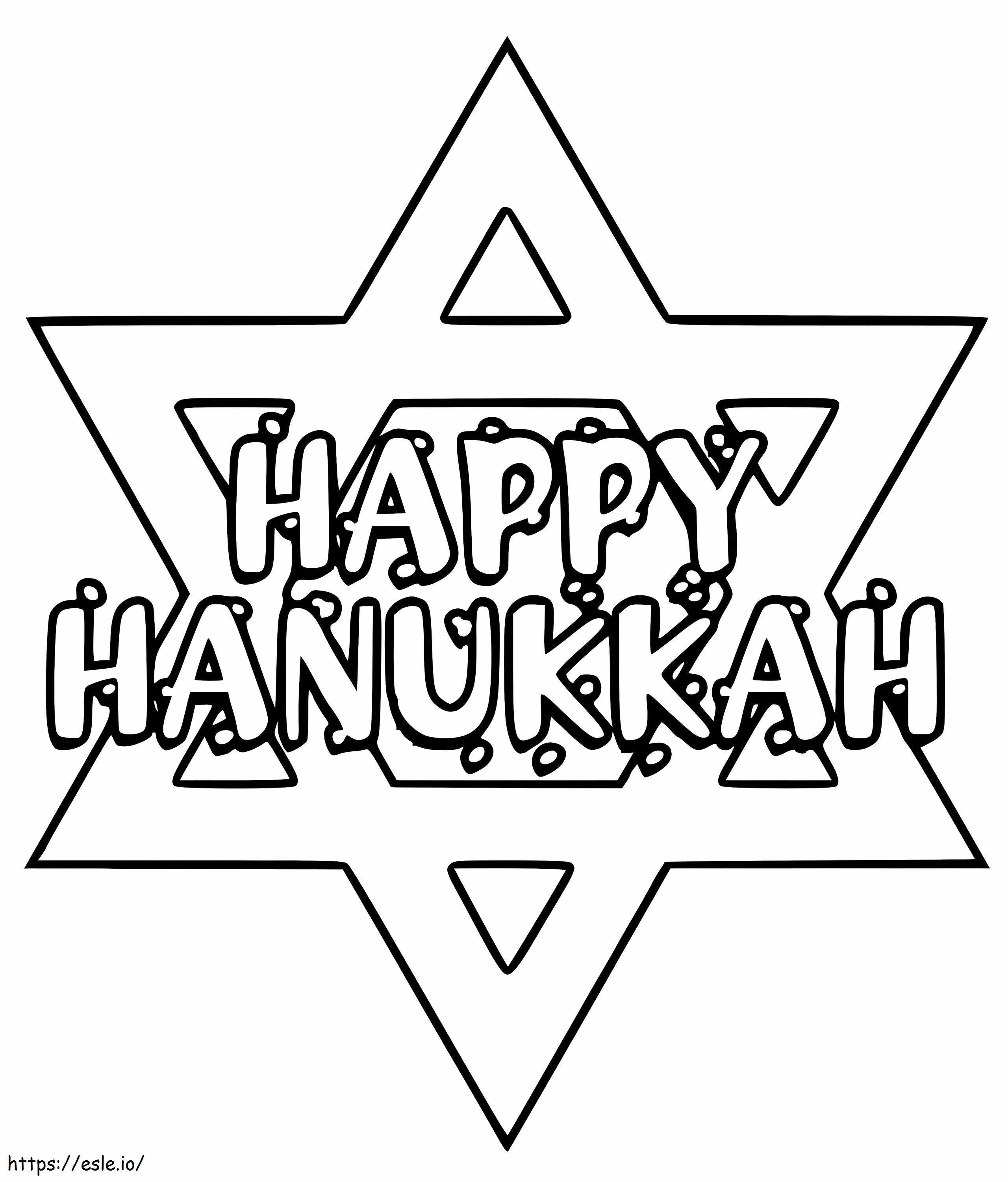 Hanukkah fericit de imprimat gratuit de colorat