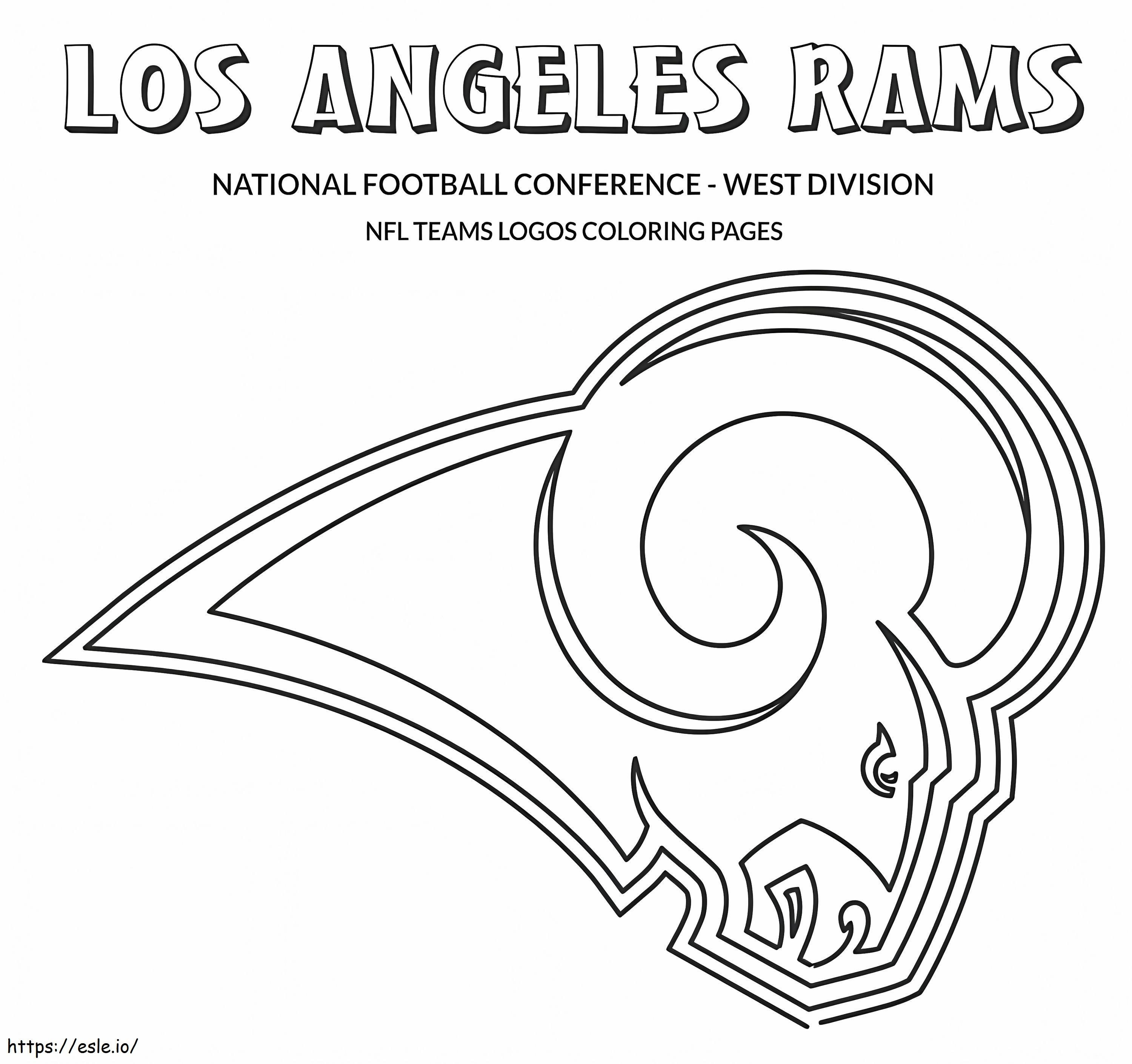 Logo Los Angeles Rams kolorowanka