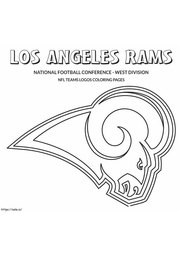 Logo Los Angeles Rams kleurplaat