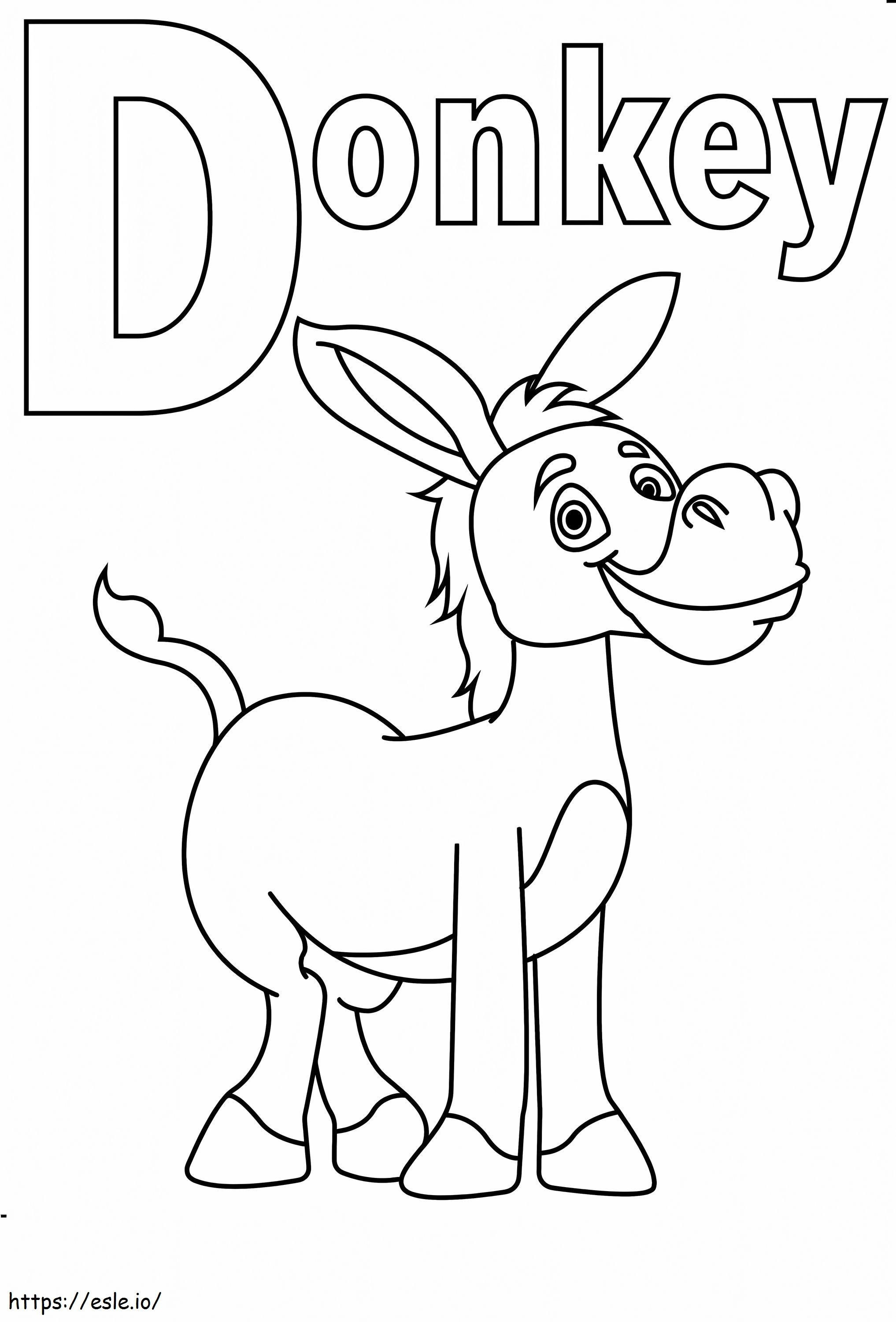 Awesome Donkey coloring page