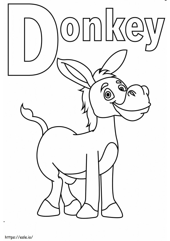 Awesome Donkey coloring page