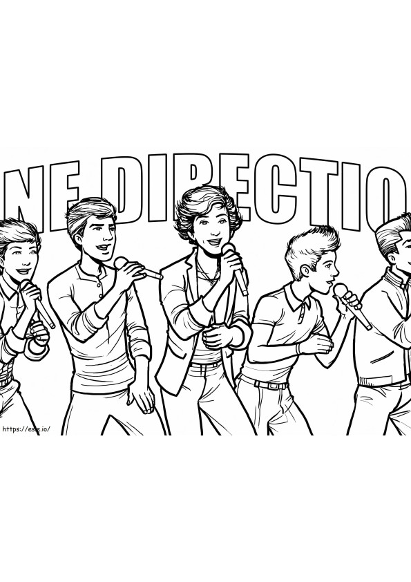 One Direction 4 coloring page