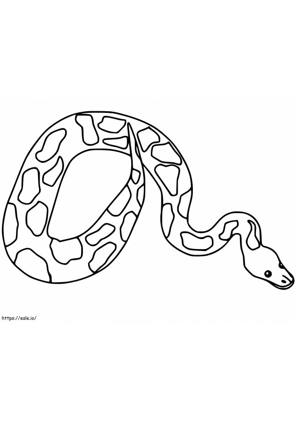 Anaconda adorabila de colorat