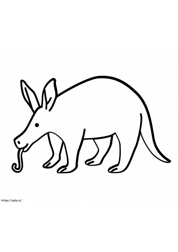 Funny Aardvark coloring page