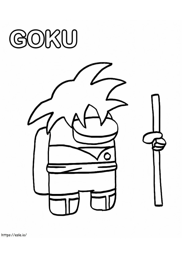 Keskuudessamme Goku 1 värityskuva