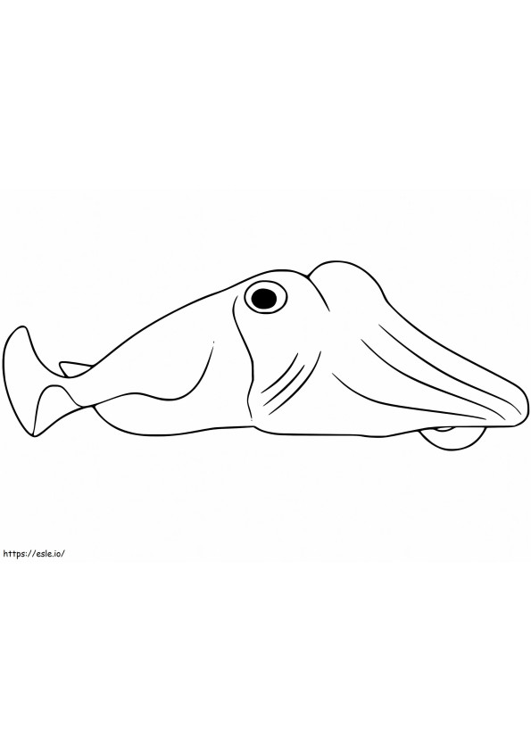 Simple Cuttlefish coloring page