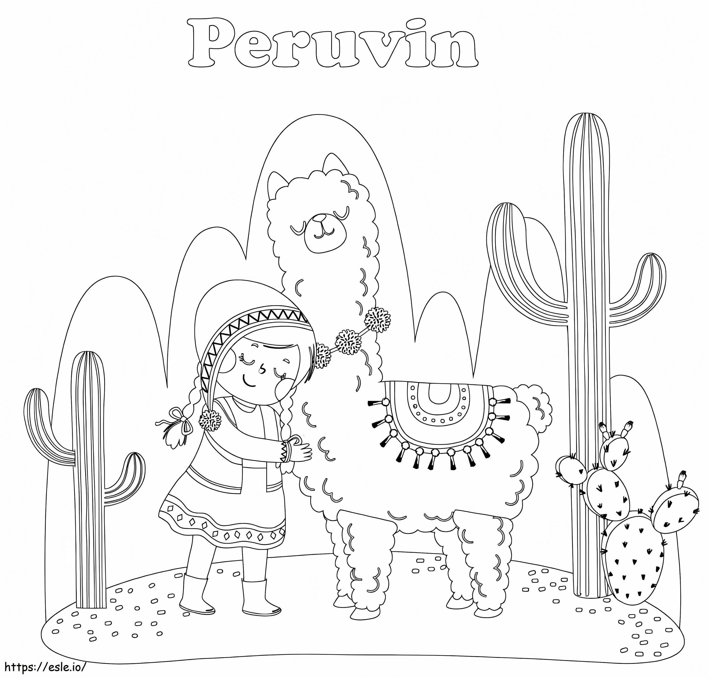 Peruvijn kleurplaat kleurplaat