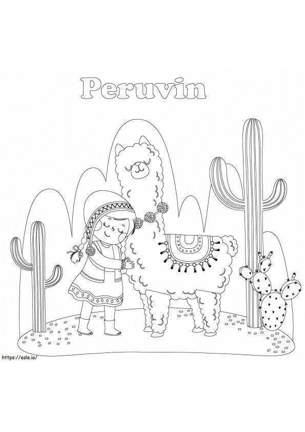 Peruvijn kleurplaat