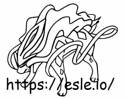 Suicune coloring page