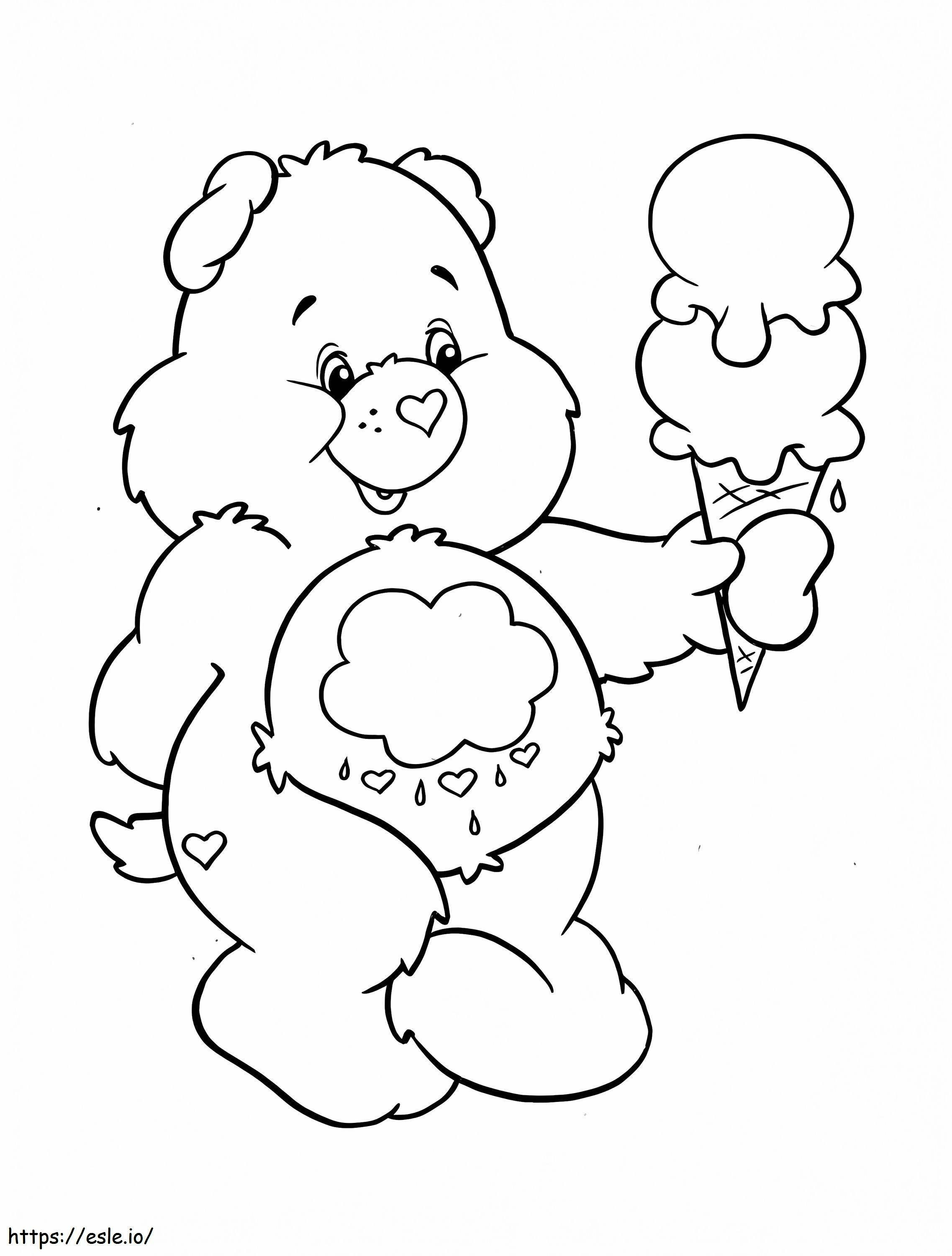Urso mal-humorado para colorir