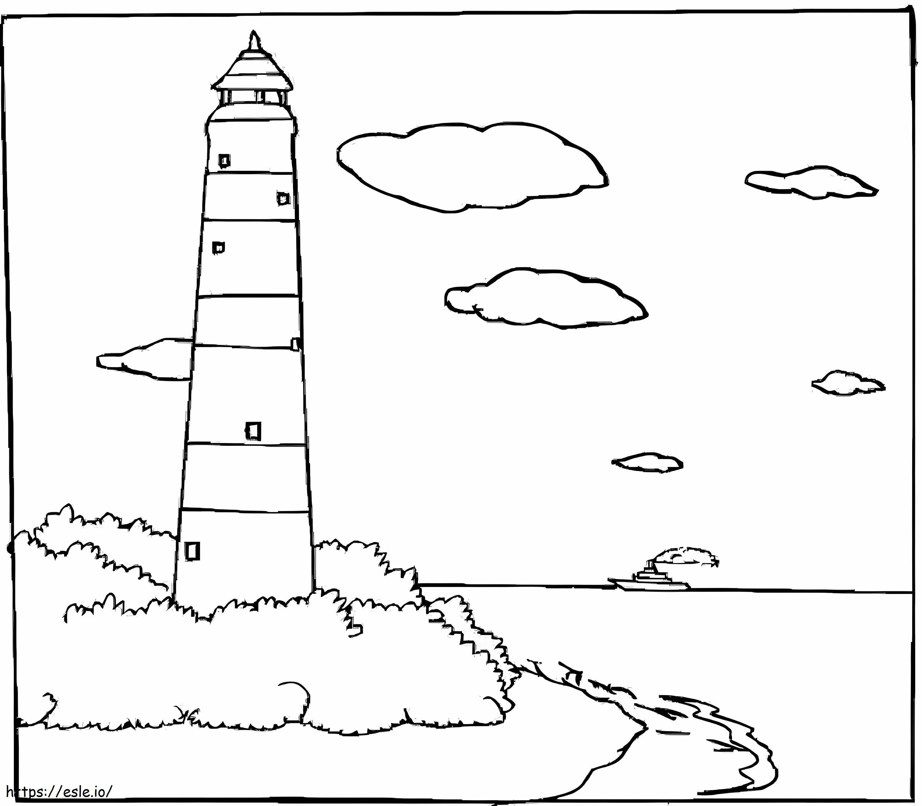Lighthouse 5 coloring page
