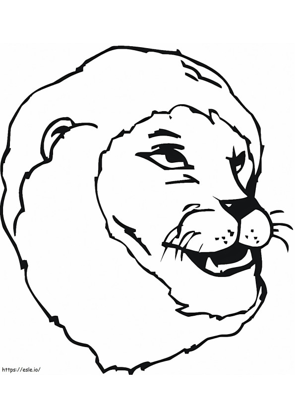 Coloriage Tête de Lion à imprimer dessin