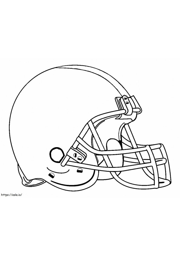 フットボールヘルメット 1 ぬりえ - 塗り絵