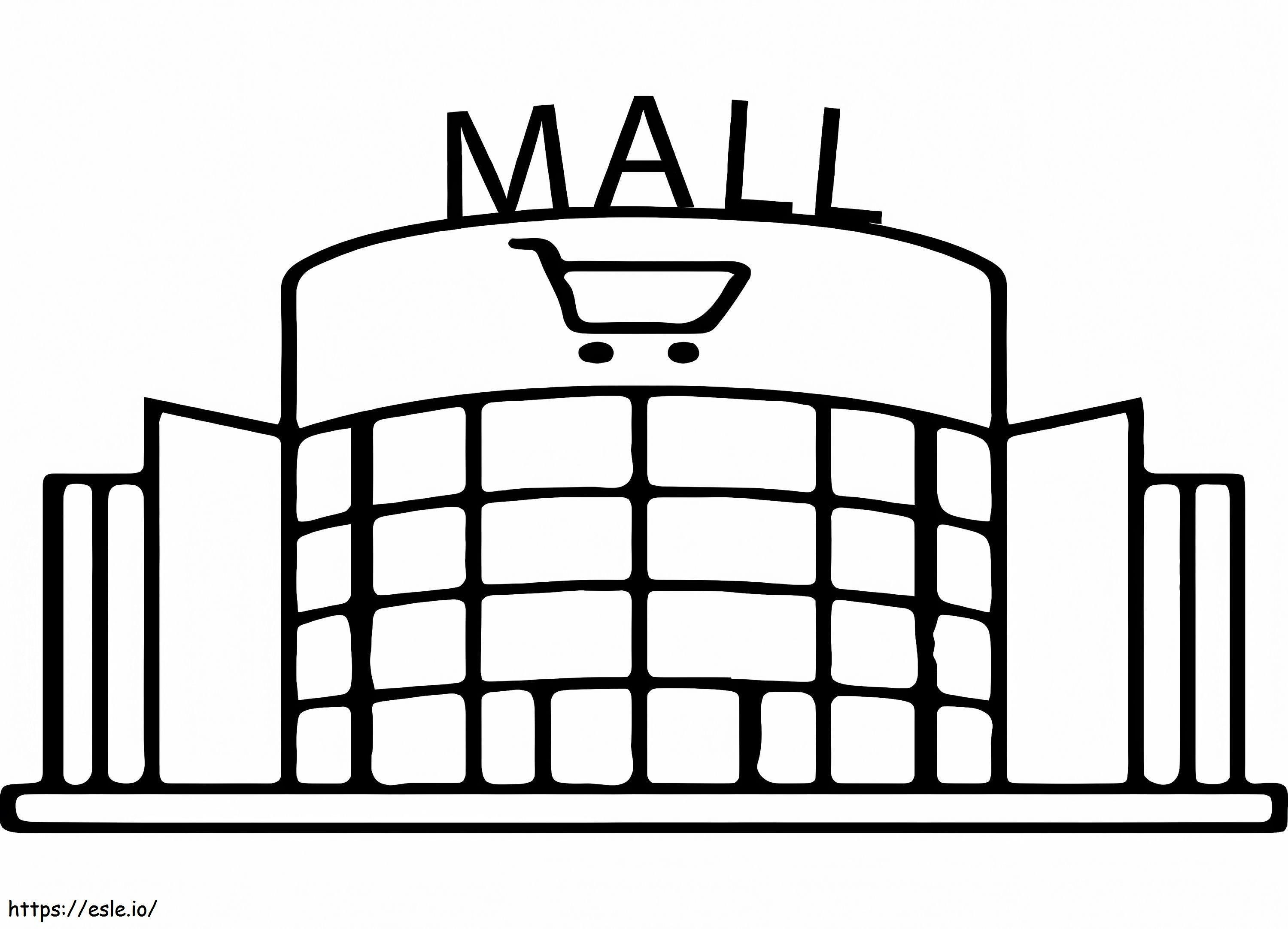 Einfaches Einkaufszentrum ausmalbilder