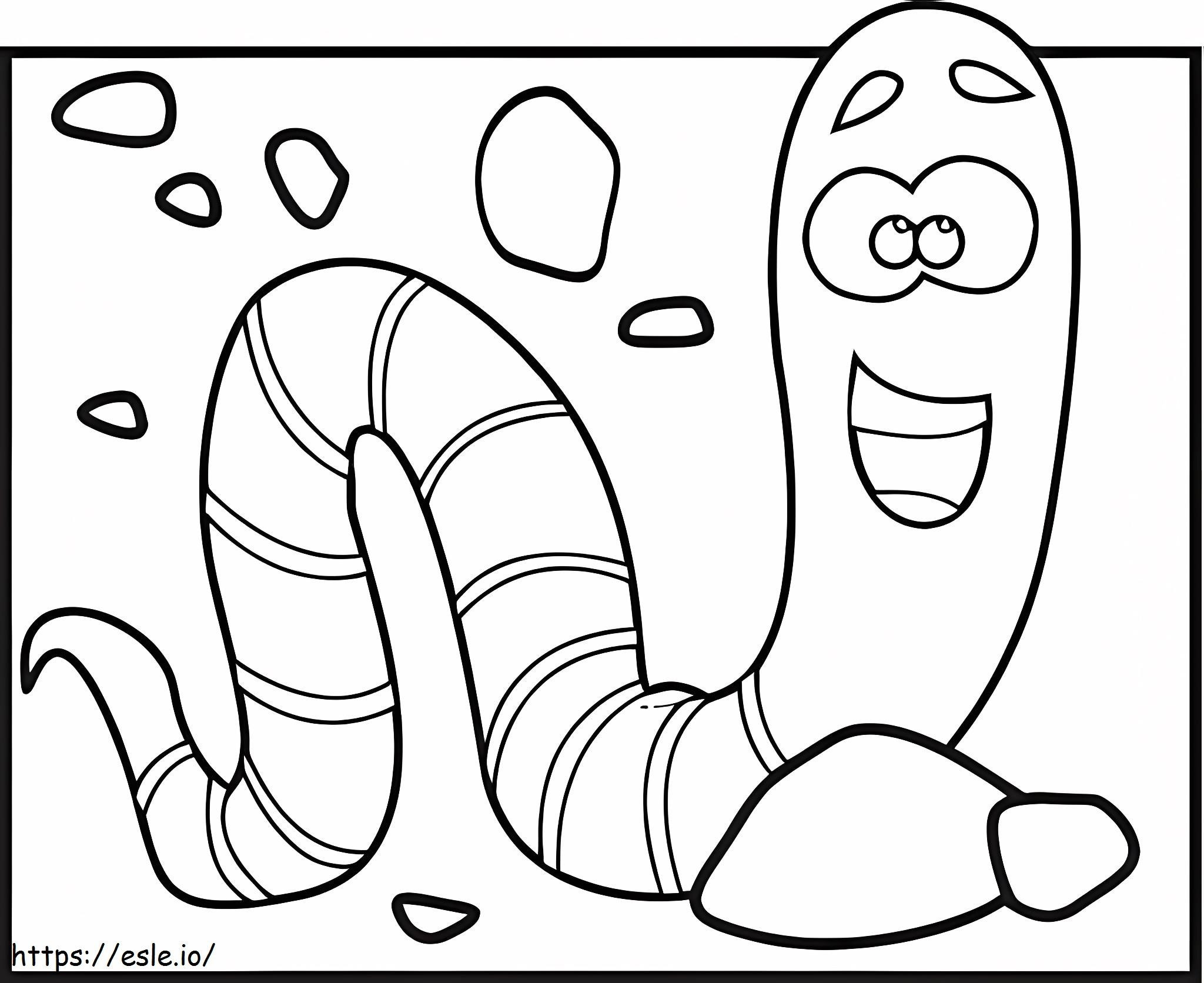 Awesome Worm coloring page