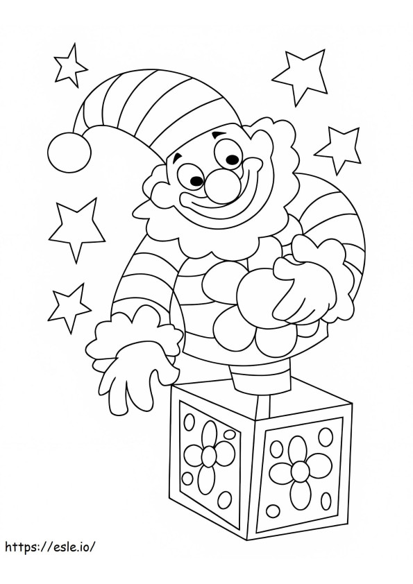 Clown In Box coloring page