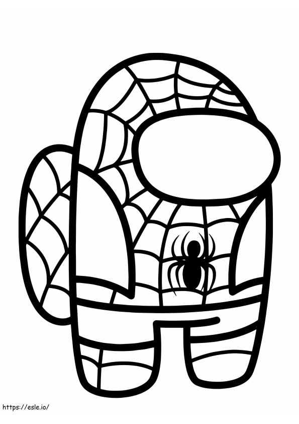 Coloriage Parmi nous, le skin Spider Man à imprimer dessin