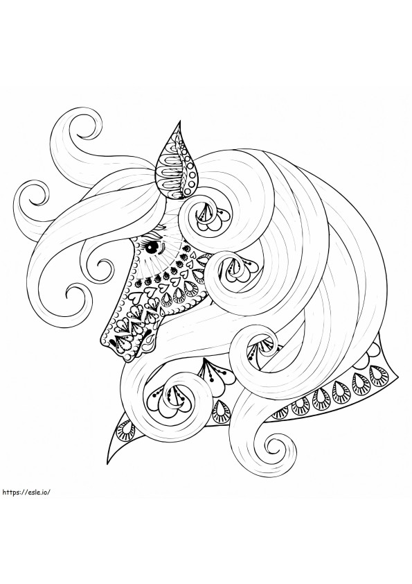 Mandala Unicorn 3 de colorat