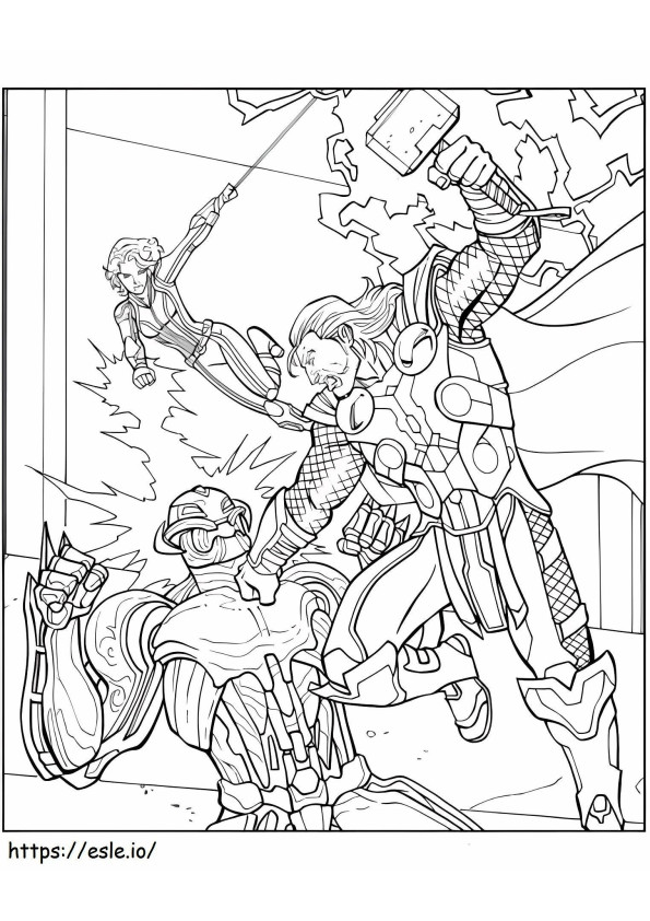 Thor Vs Ultron coloring page