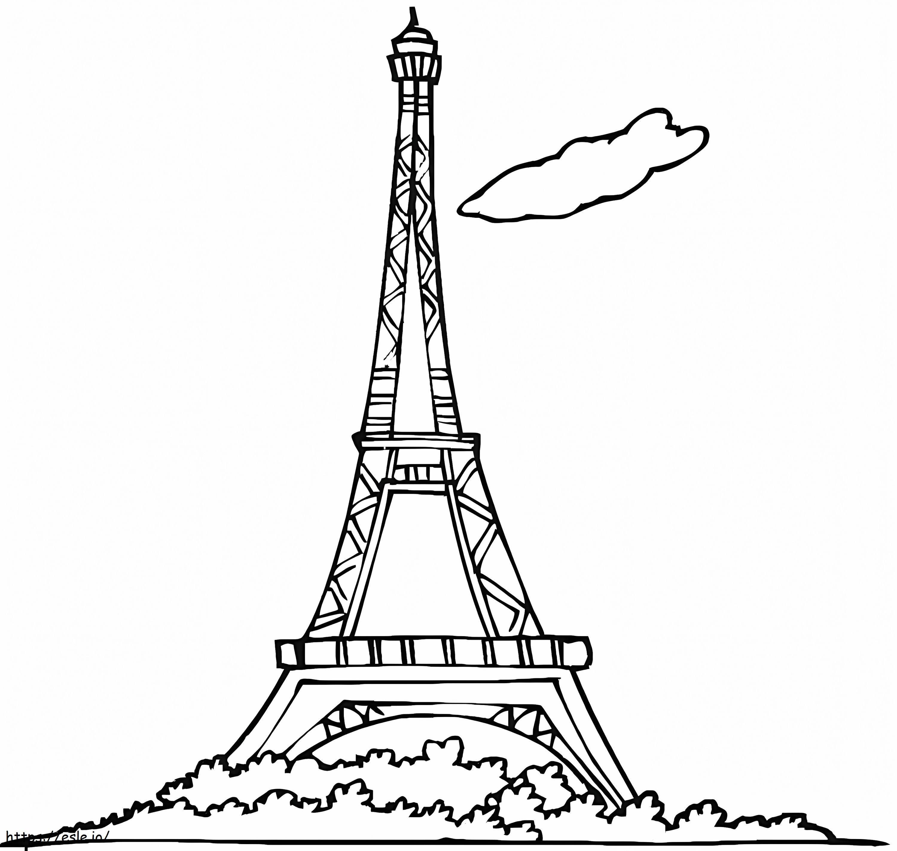 Eiffel Tower 3 coloring page