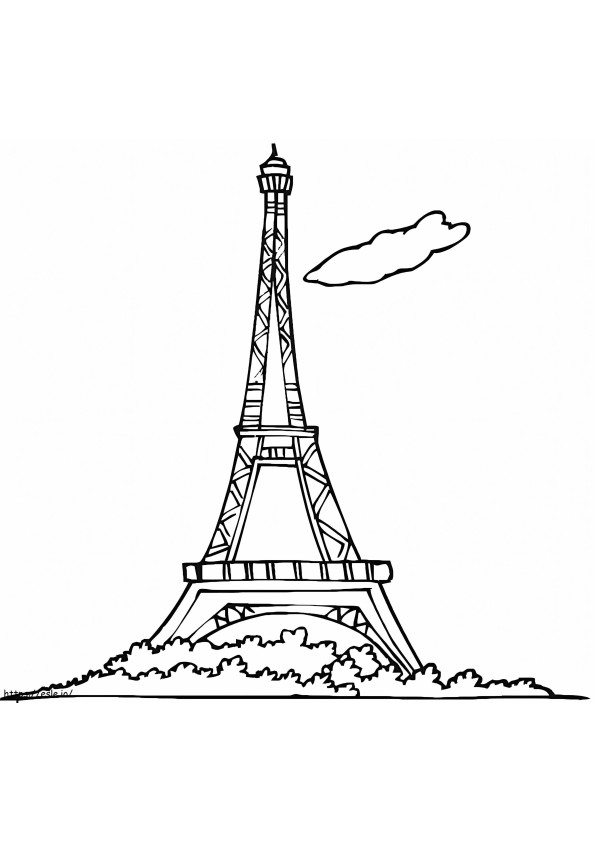 Coloriage Tour Eiffel 3 à imprimer dessin