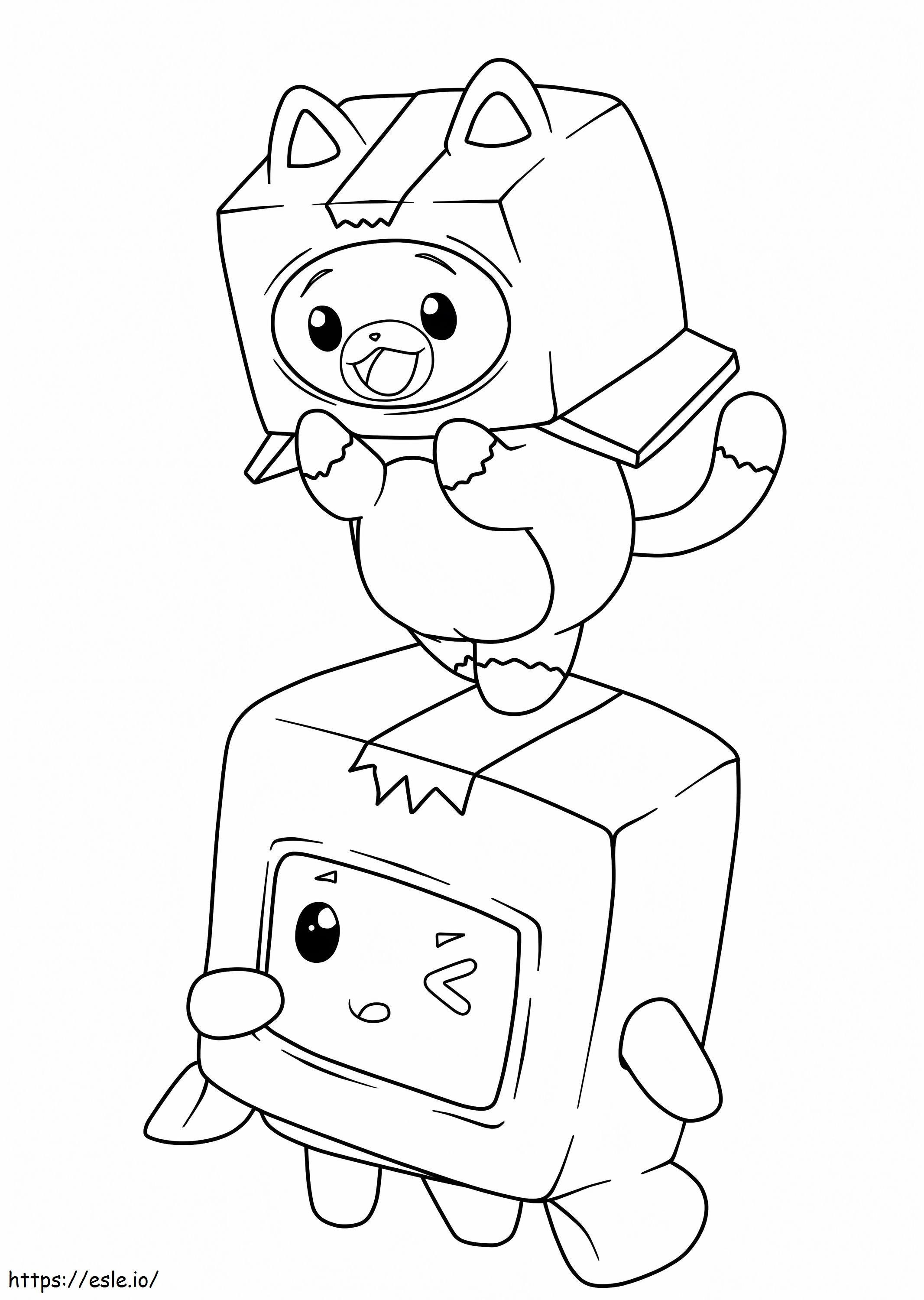 Happy Lankybox coloring page