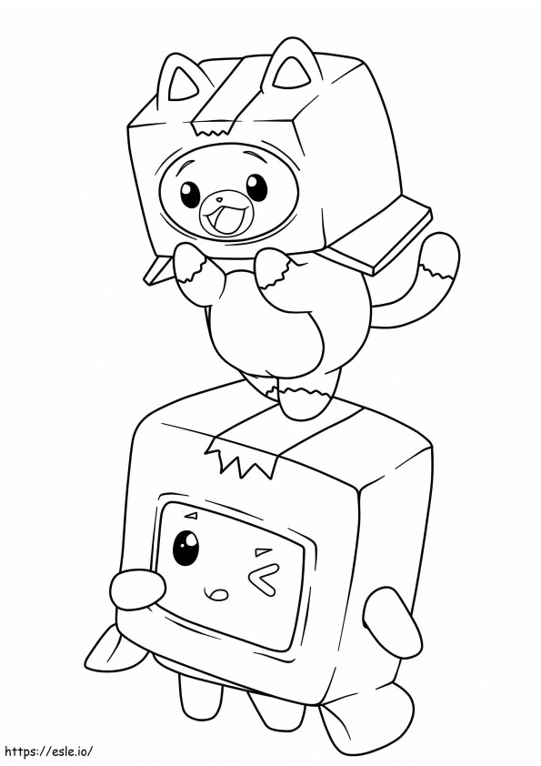 Happy Lankybox coloring page