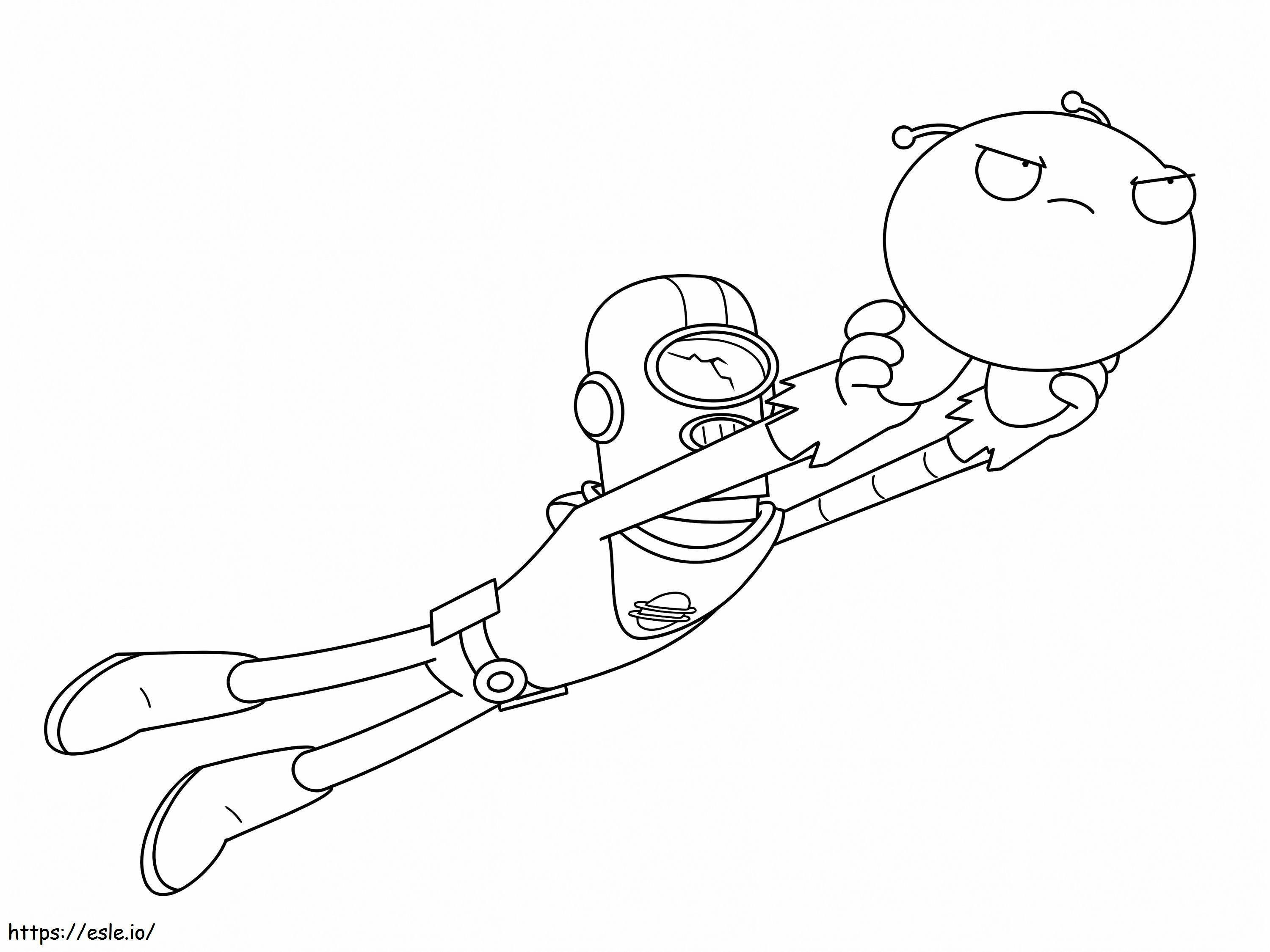 Gary Goodspeed And Mooncake From Final Space coloring page