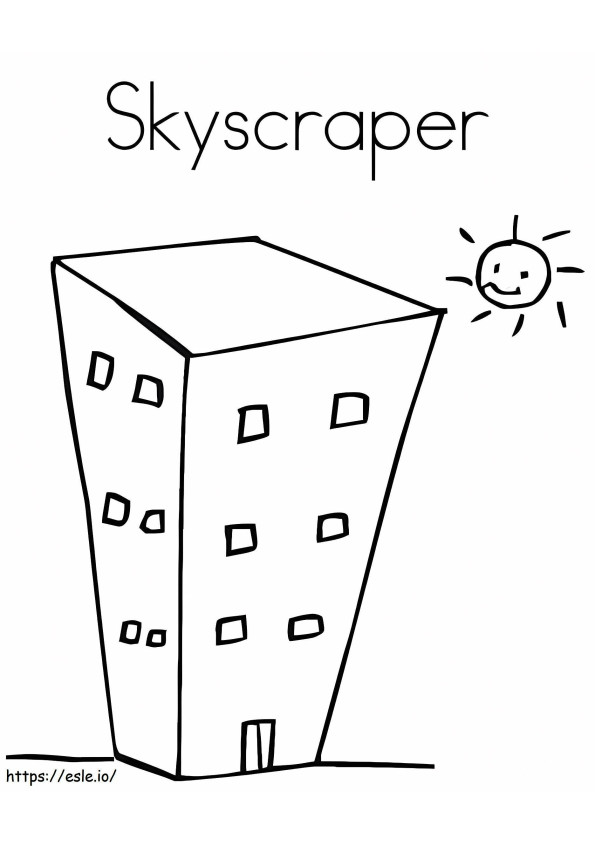 Skyscraper Free Printable coloring page