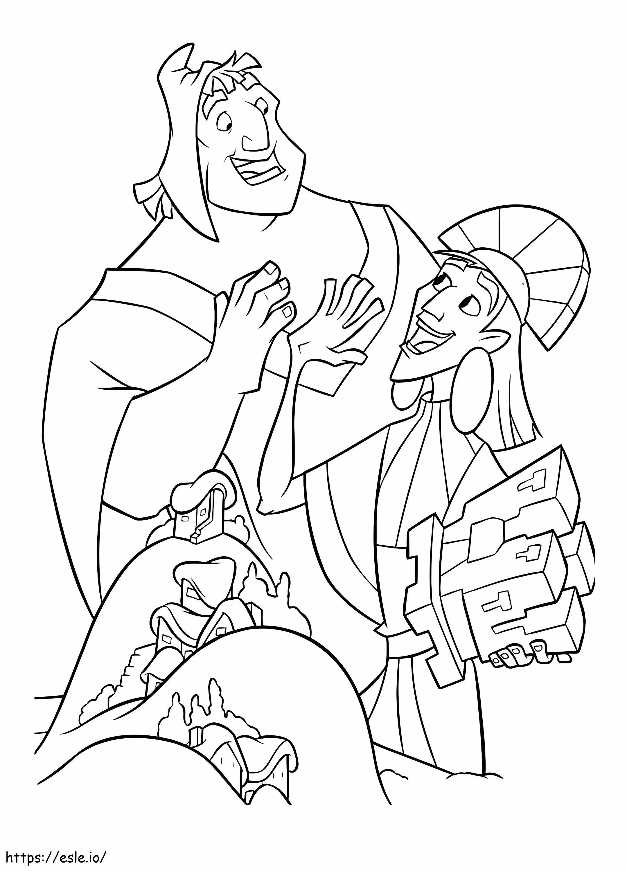 Pacha And Kuzco coloring page