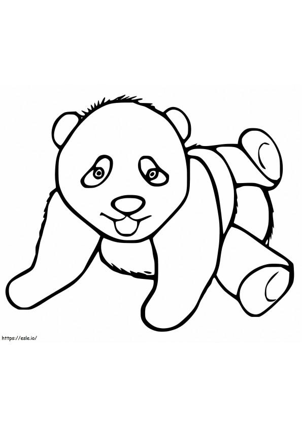Schattige babypanda kleurplaat