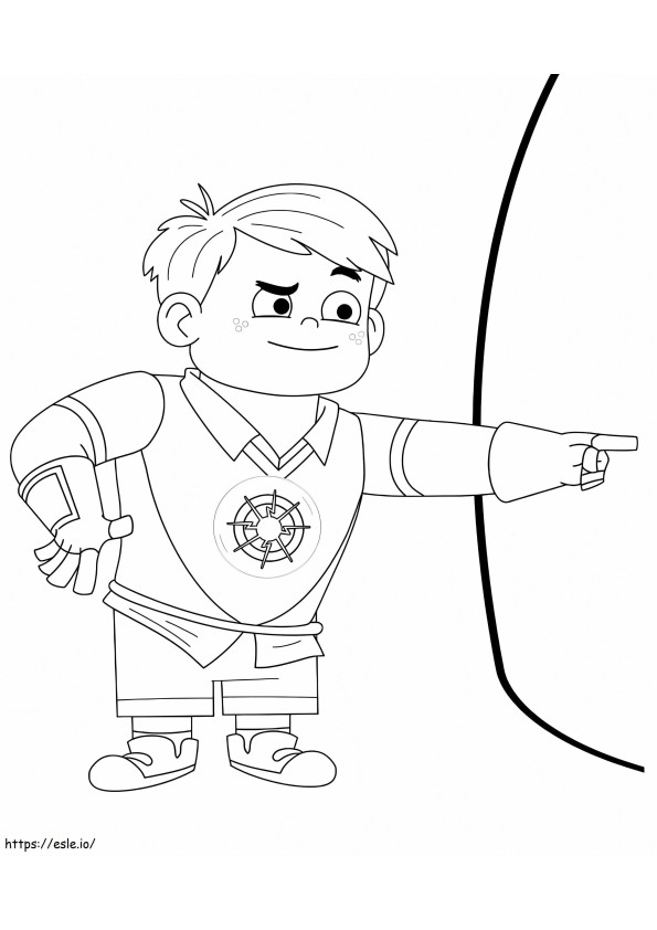 Benny Bubbles Hero Elementary coloring page