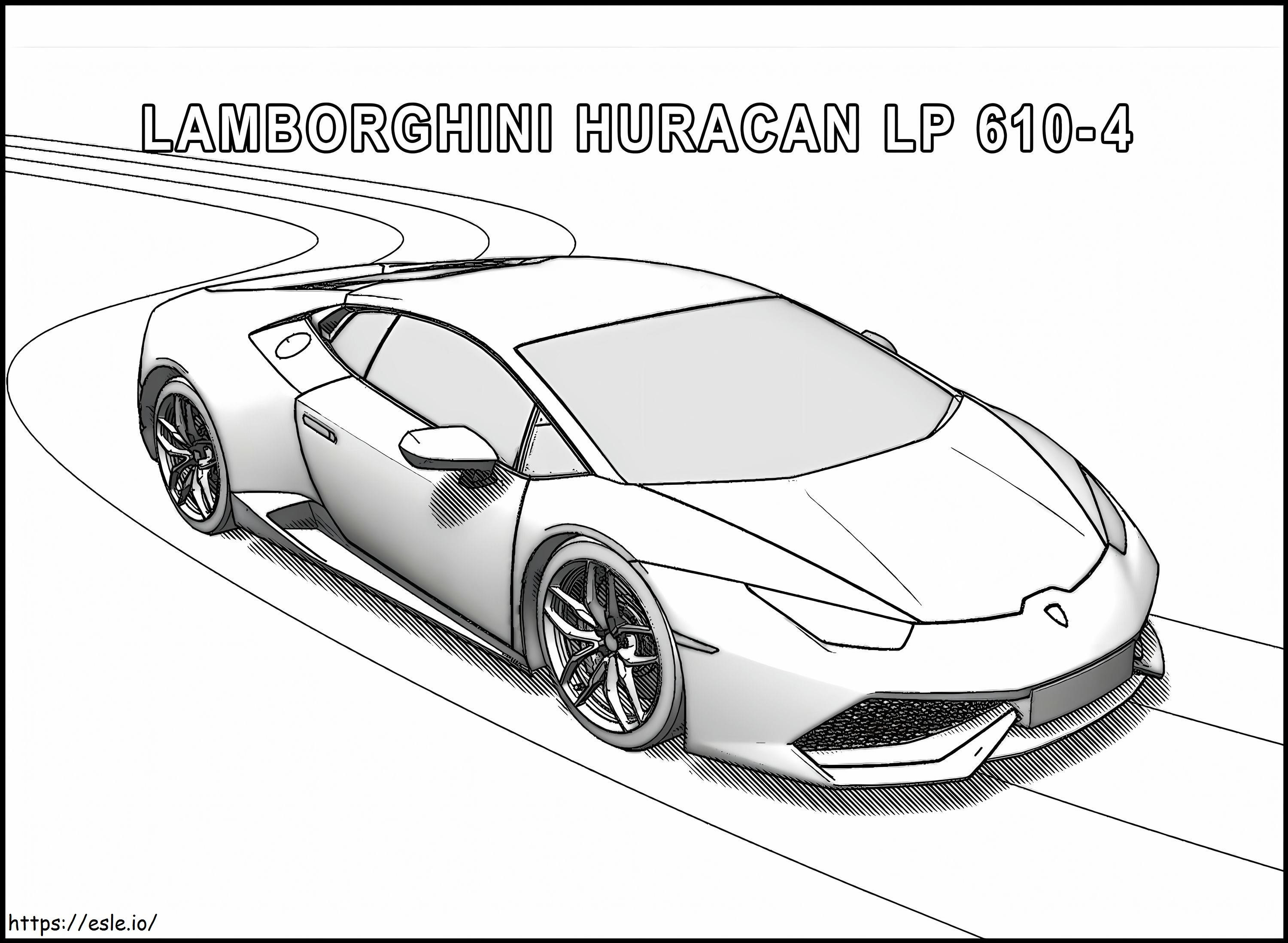 Coloriage Lamborghini Huracan LP 610 4 à imprimer dessin