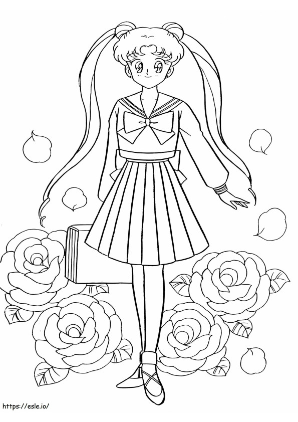 Nyomtatható Sailor Moon kifestő