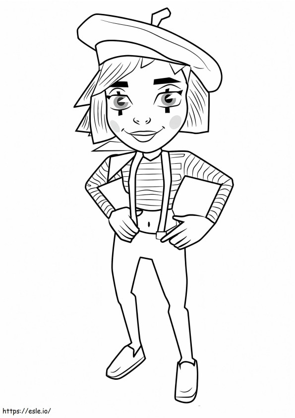 Coco From Subway Surfers coloring page