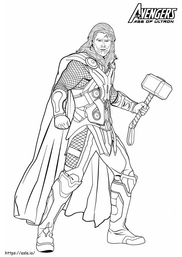 Maravilha Thor para colorir